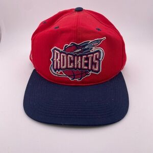 Vintage Houston Rockets Sports Specialties Snapback Hat Red Navy Blue 90 NBA Cap